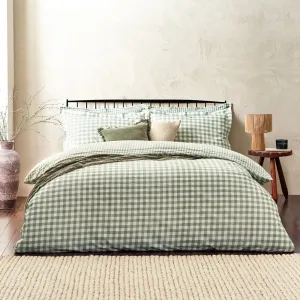 Barton Check Reversible Duvet Cover Set Forest