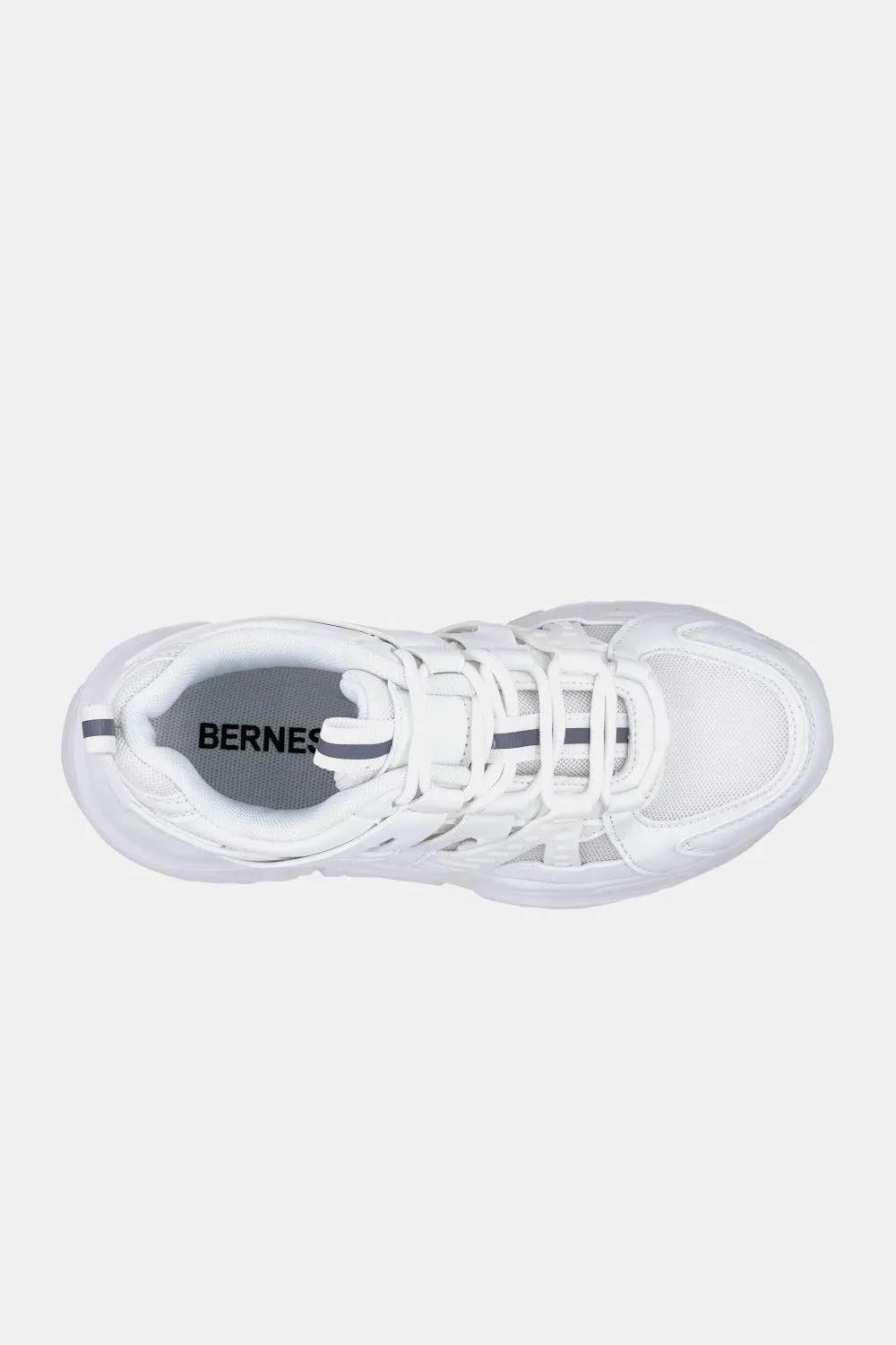 Berness Running Late Chunky Sole Athletic Sneakers in White