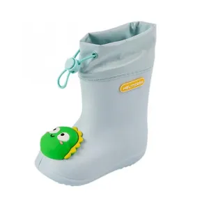 Blue 140Children's Cartoon Pvc Rubber Waterproof Rain Boots Fashion Classic Baby Water Shoes Rabbit Frog Dolls Boys Girls