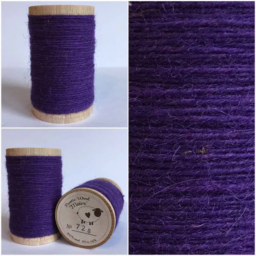 BRILLIANT VIOLET Hand Dyed YARD Wool Fabric for Wool Applique and Rug Hooking