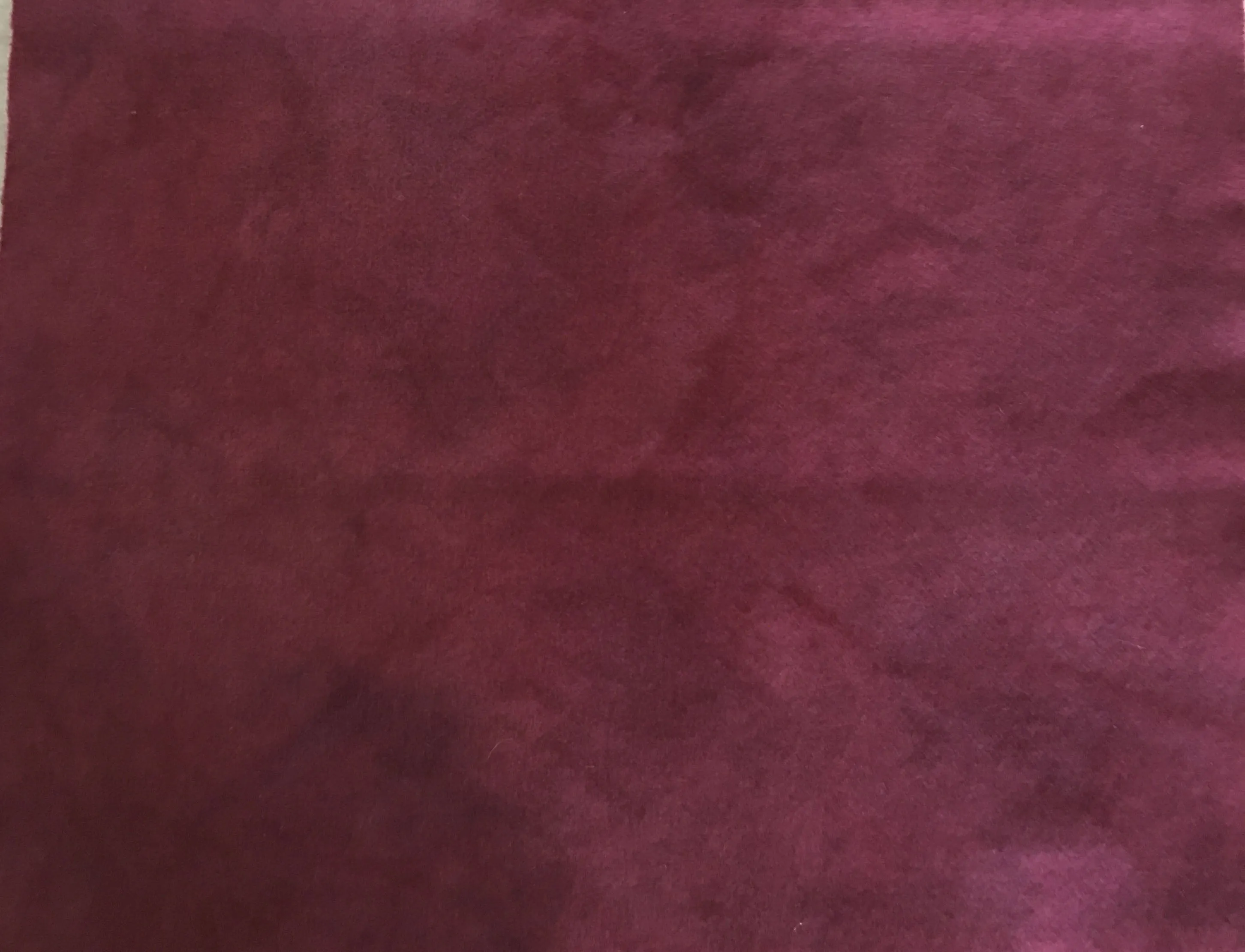 BURGUNDY BLUSH Hand Dyed HALF YARD Wool Fabric for Wool Applique and Rug Hooking