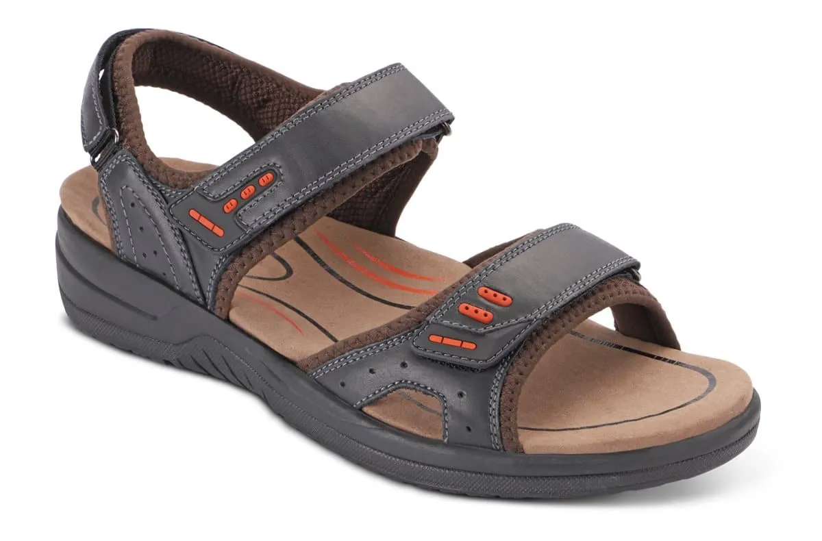 Cambria Charcoal Men's Sandals