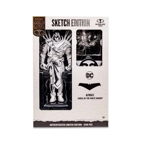 DC Multiverse Azrael Curse of the White Knight Sketch Gold Label 7-Inch Action Figure - Entertainment Earth Exclusive