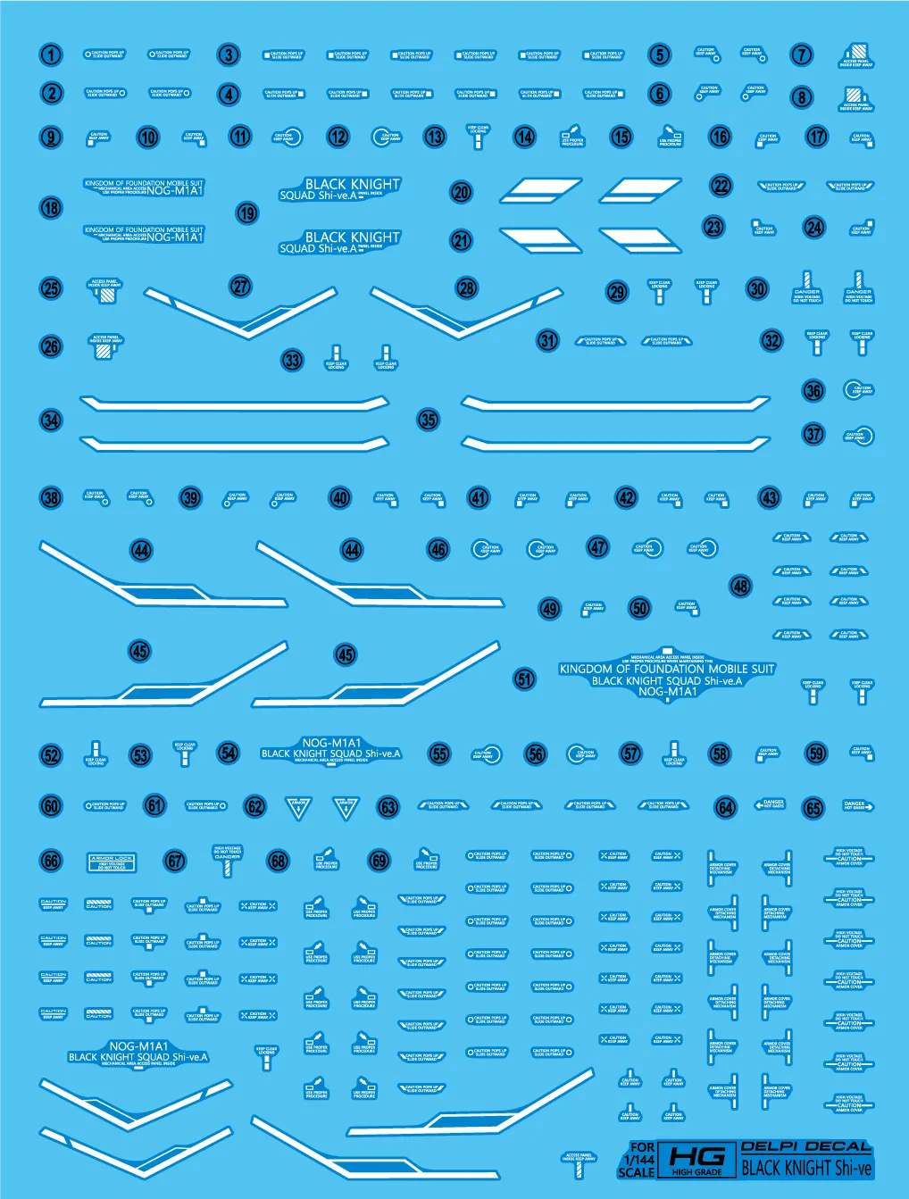 Delpi Water Decal For HG Black Knight Shi-ve.A