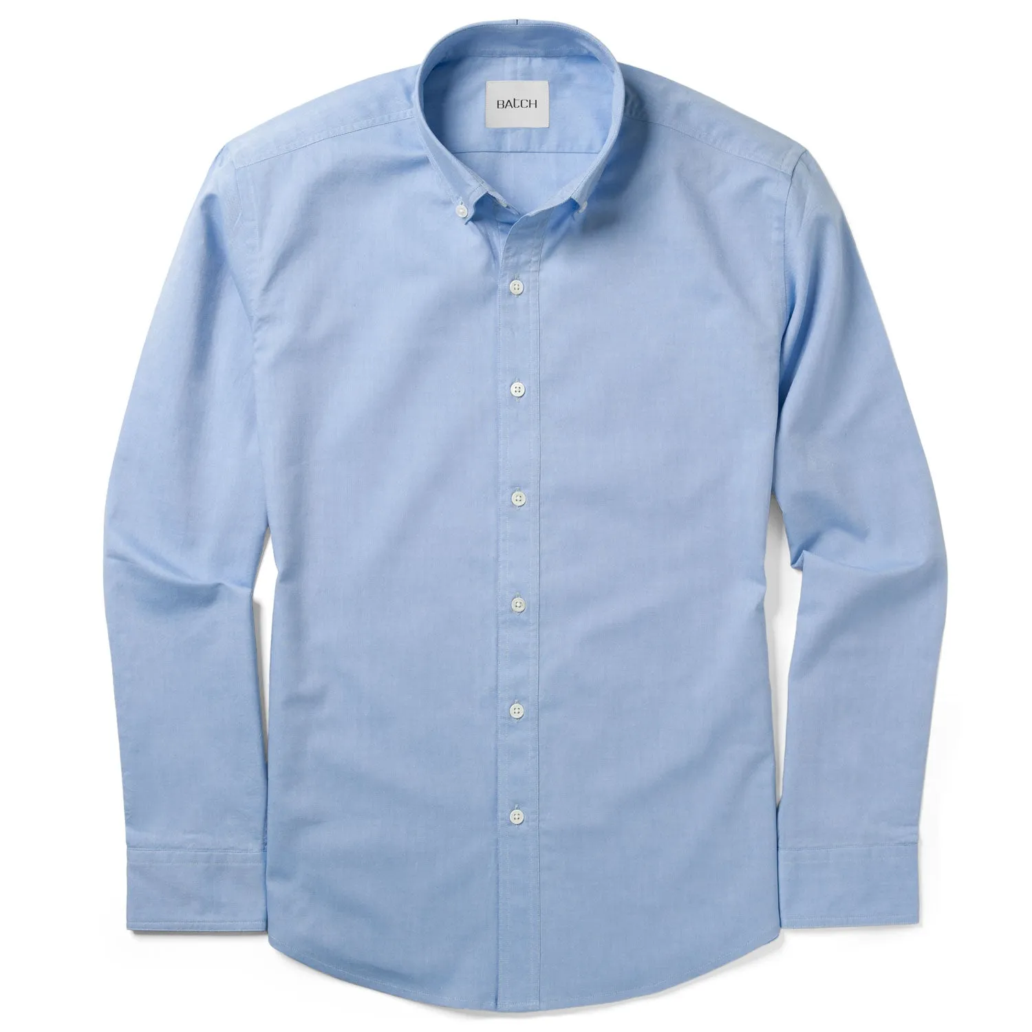 Essential Button Down Collar Casual Shirt - Classic Blue Cotton Oxford