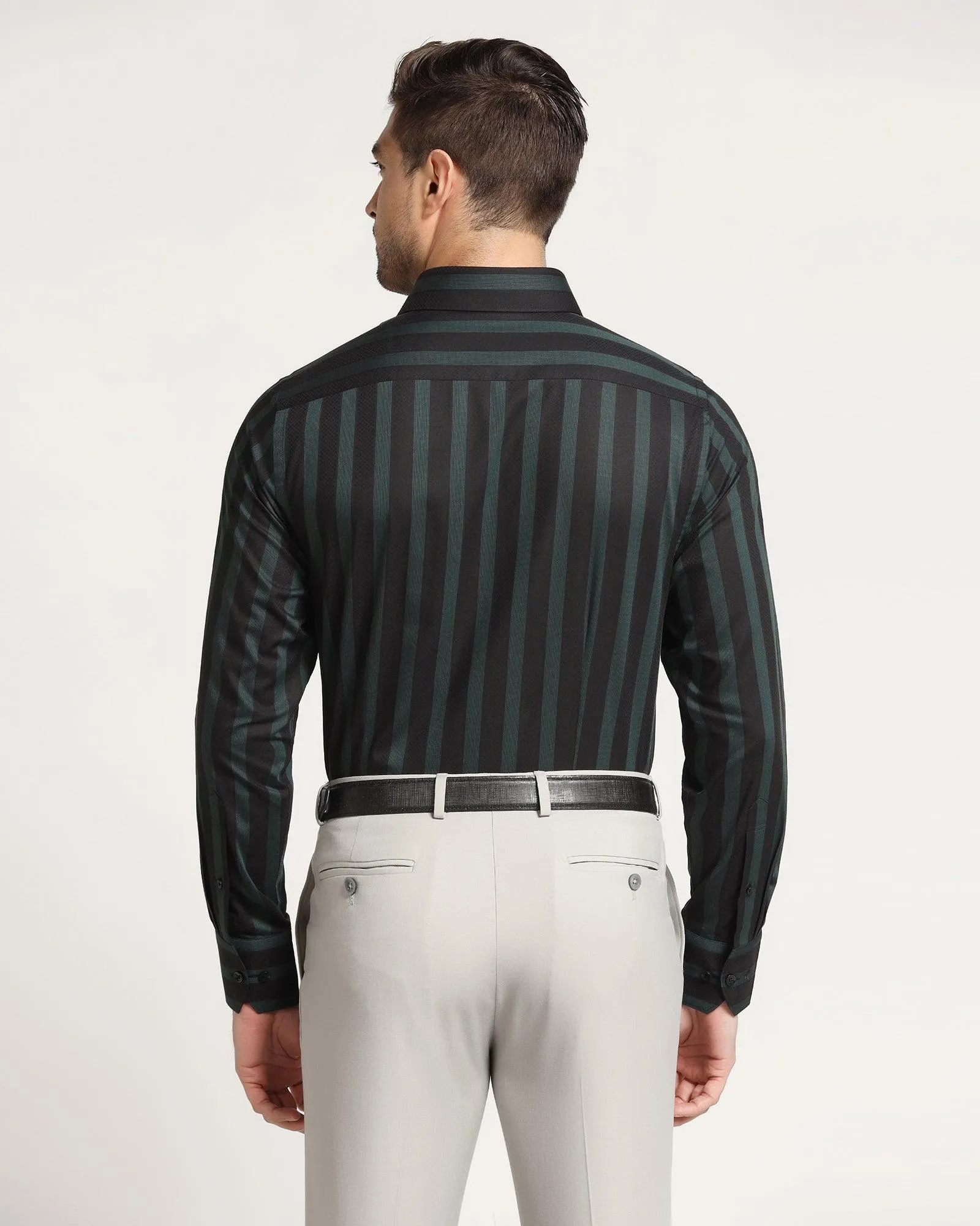 Formal Black Stripe Shirt - Regis