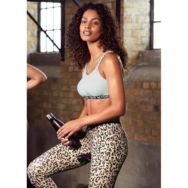 Freya Dynamic Soft Cup Sports Bra Leopard Aqua Blue