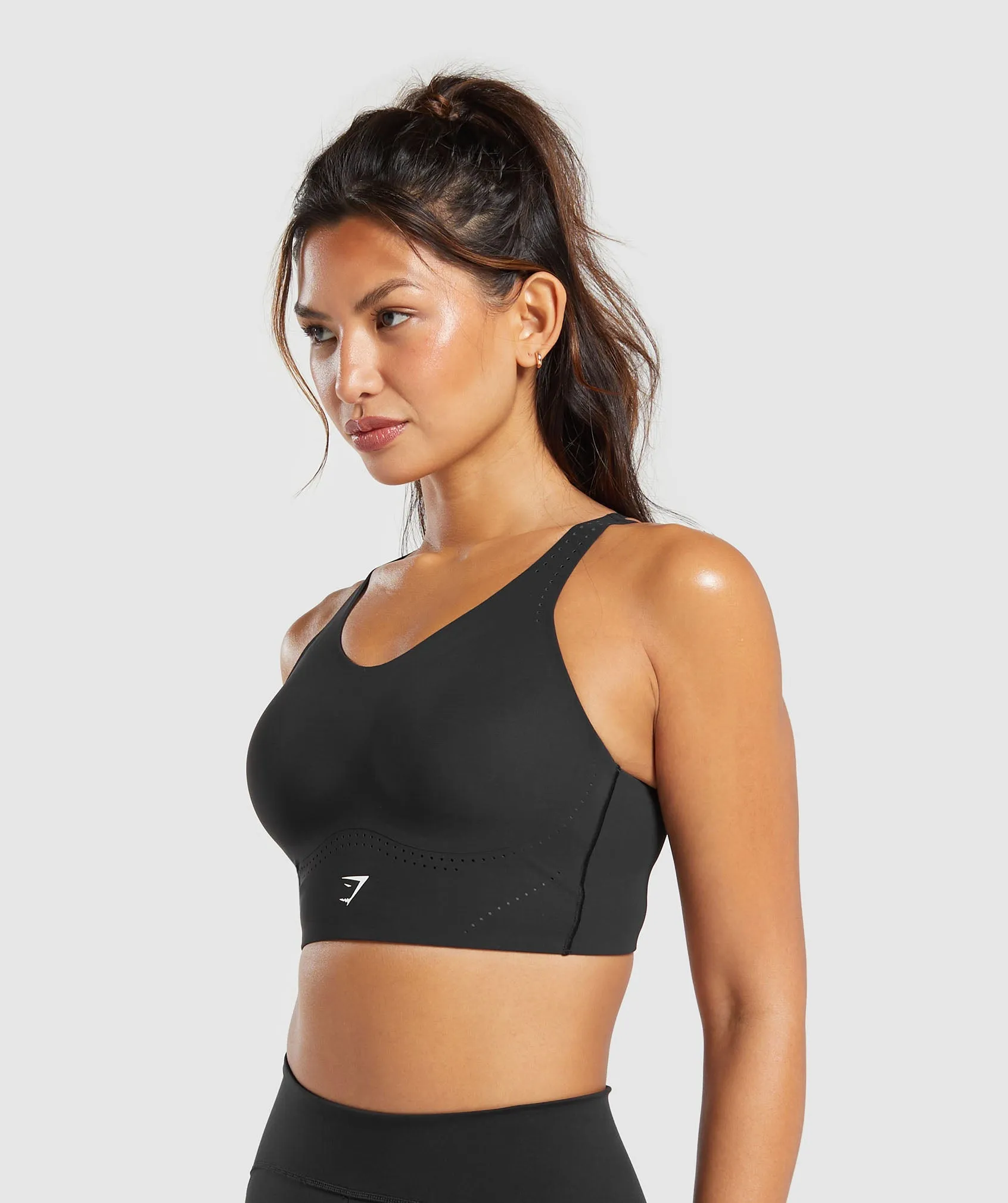 Gymshark Longline Crossback Sports Bra - Black