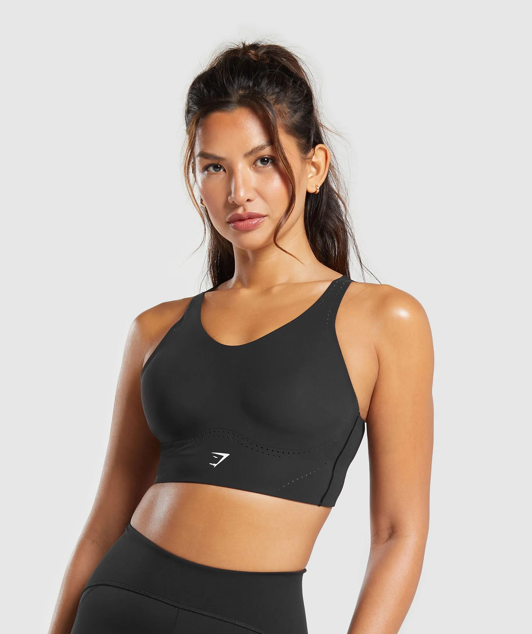 Gymshark Longline Crossback Sports Bra - Black