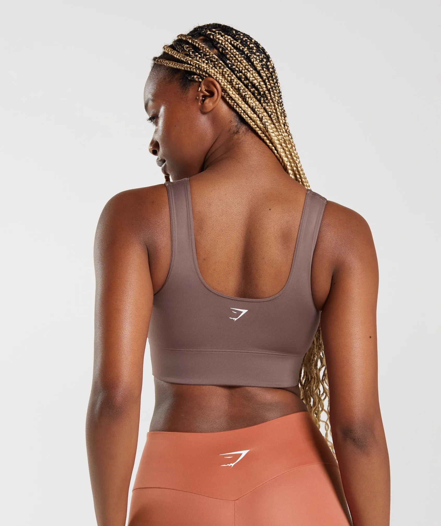 Gymshark Longline Sports Bra - Truffle Brown