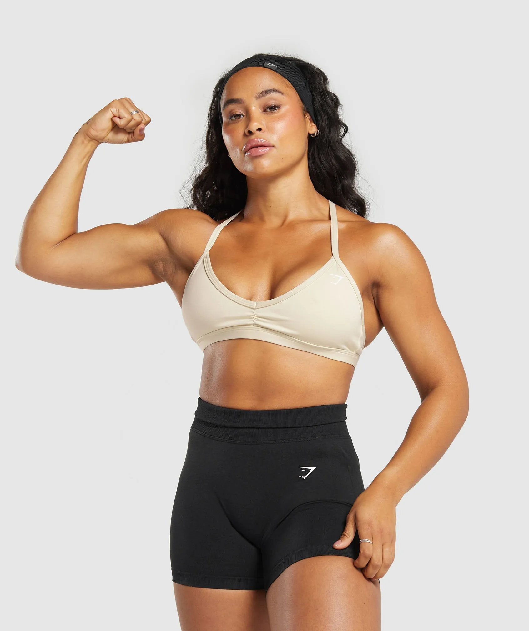 Gymshark Minimal Sports Bra - Ecru White