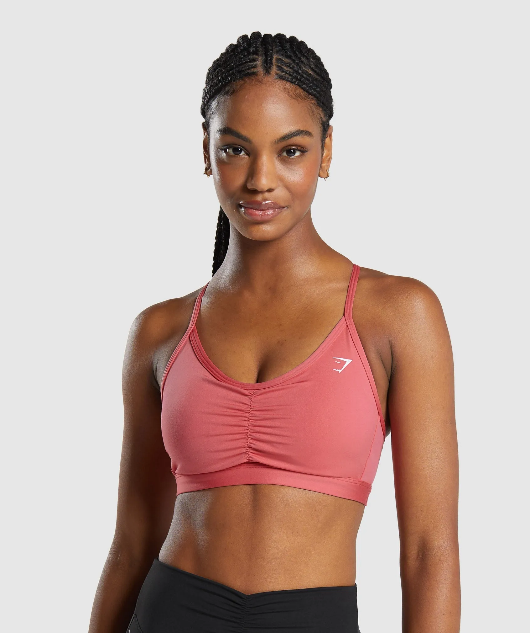 Gymshark Ruched Sports Bra - Sunbaked Pink