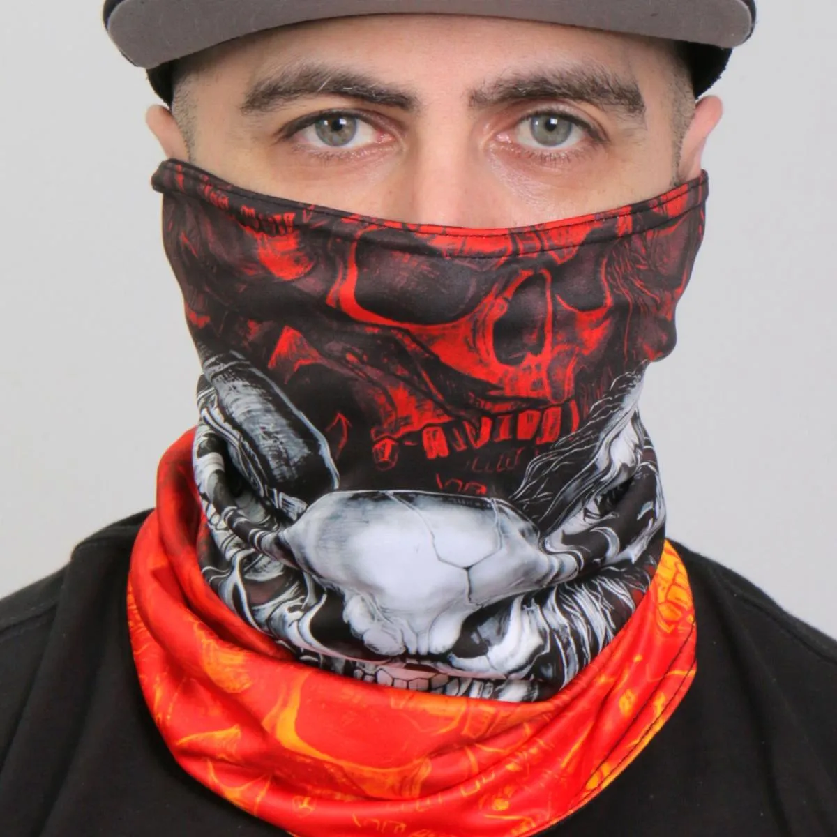 Hot Leathers HWN2028 Over The Top Skulls Neck Gaiter