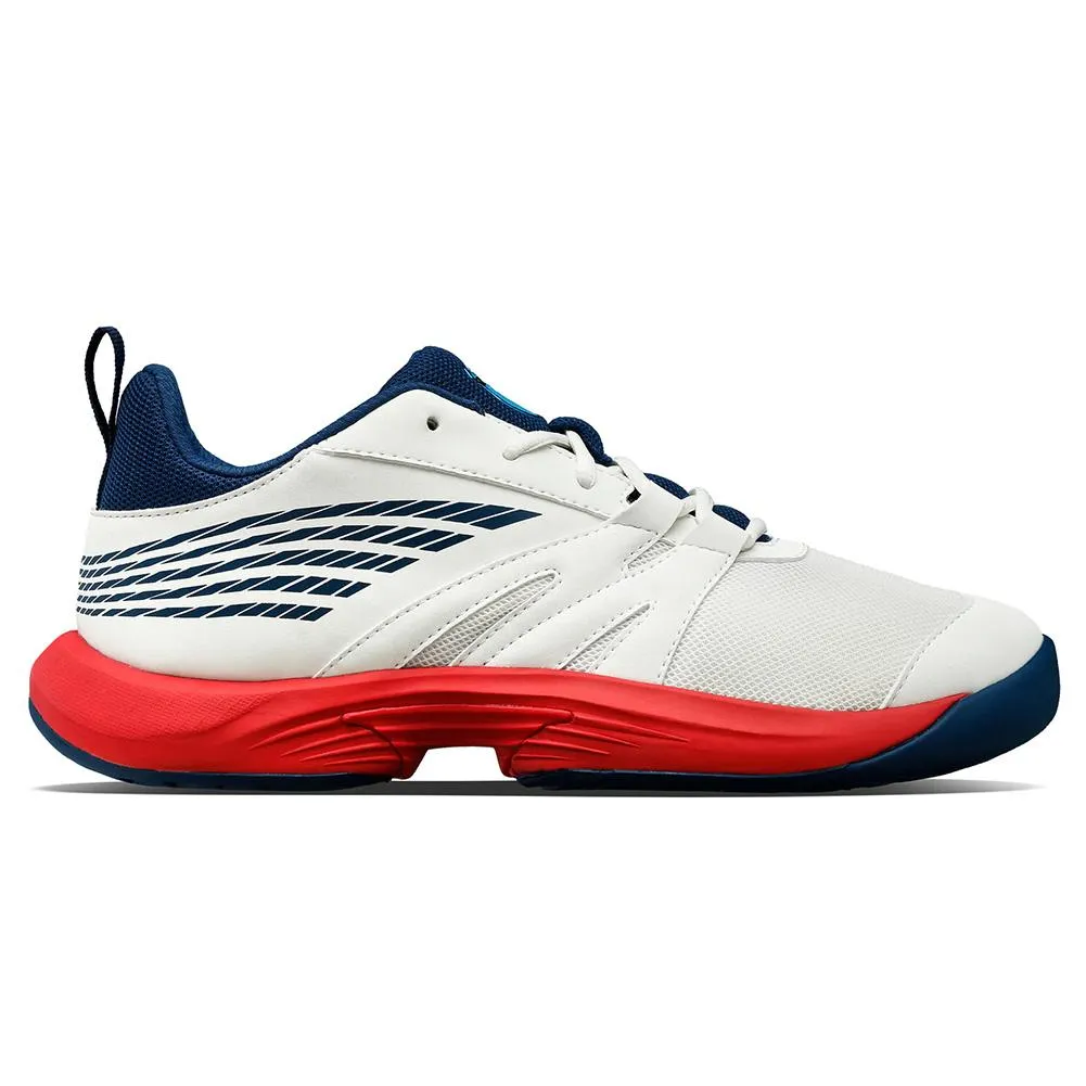 Juniors` SpeedTrac Tennis Shoes Blanc de Blanc and Blue Opal