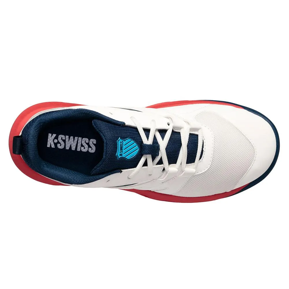 Juniors` SpeedTrac Tennis Shoes Blanc de Blanc and Blue Opal