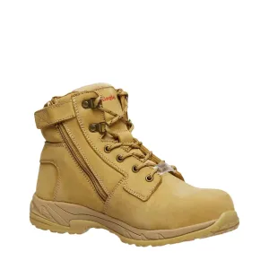 King Gee Women's Tradie Hybrid Zip/Lace Composite Cap Work Boots (K27380)