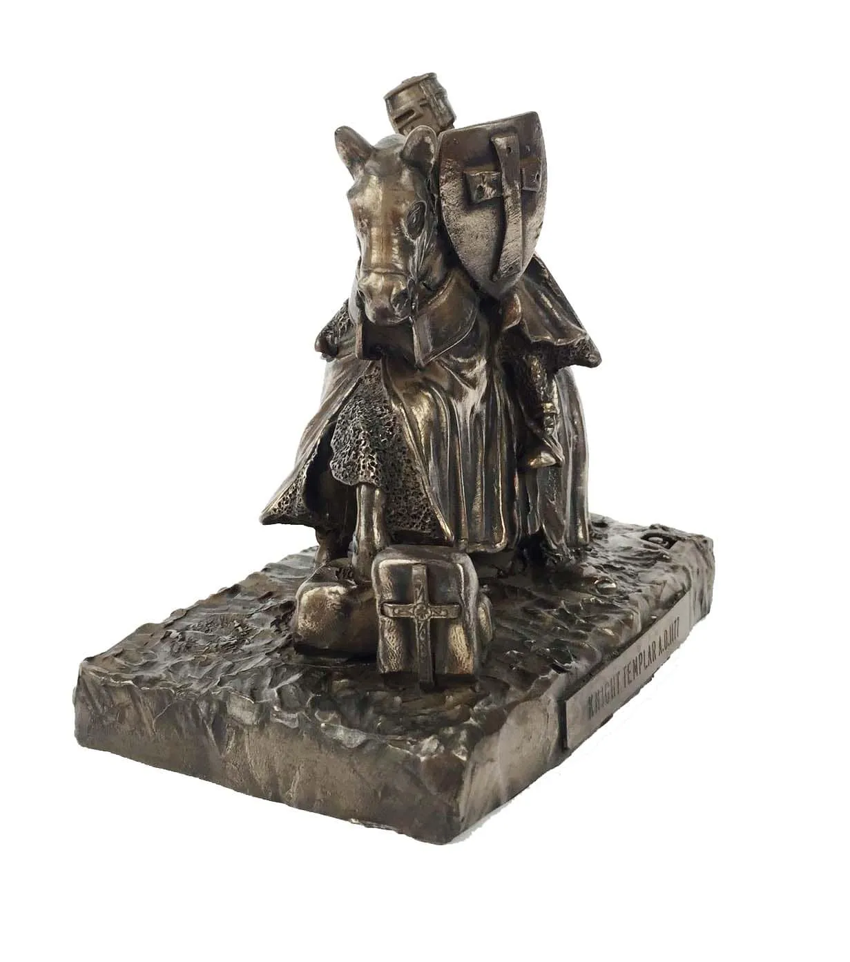 Knights Templar on Horse Bronze Statue