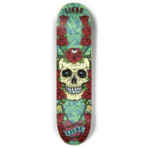 Liebe 8" x 32" Skull Skateboard Deck