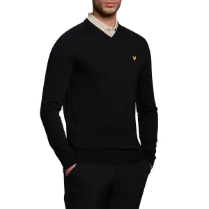 Lyle & Scott Merino V Neck - Jet Black