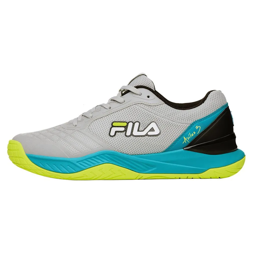 Men's Axilus 3 Tennis Shoes Glacier Gray and Scuba Blue