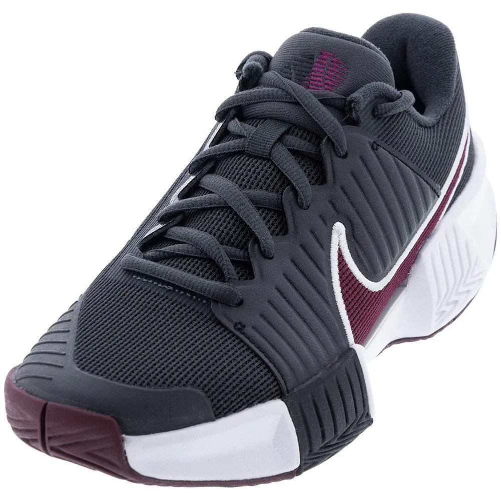 Mens GP Challenge Pro Tennis Shoes Dark Smoke Grey and Sangria