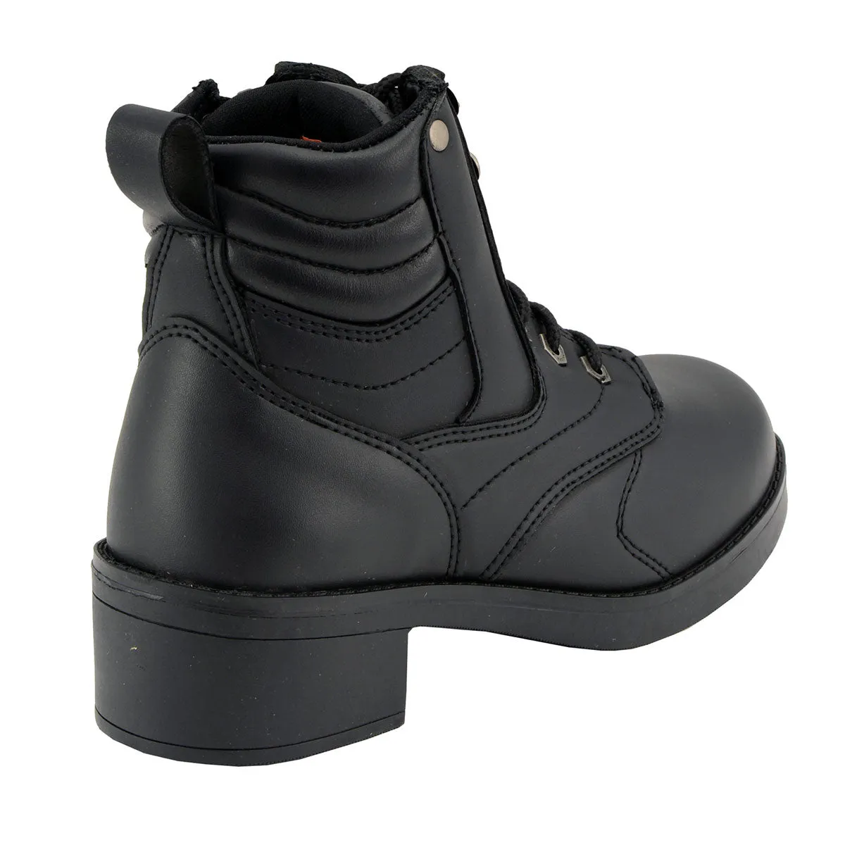 Milwaukee Leather MBK9275 Boys Black Lace-Up Boots with Side Zipper