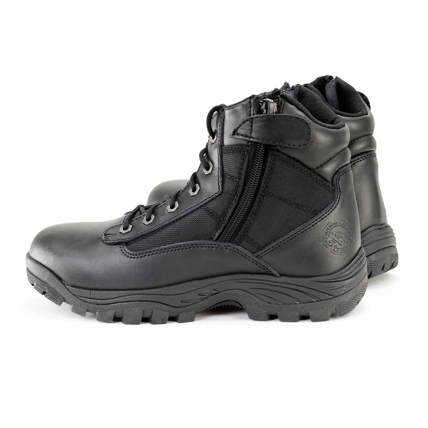 Milwaukee Leather Men's 6-inch Black Leather Swat Style-Tactical