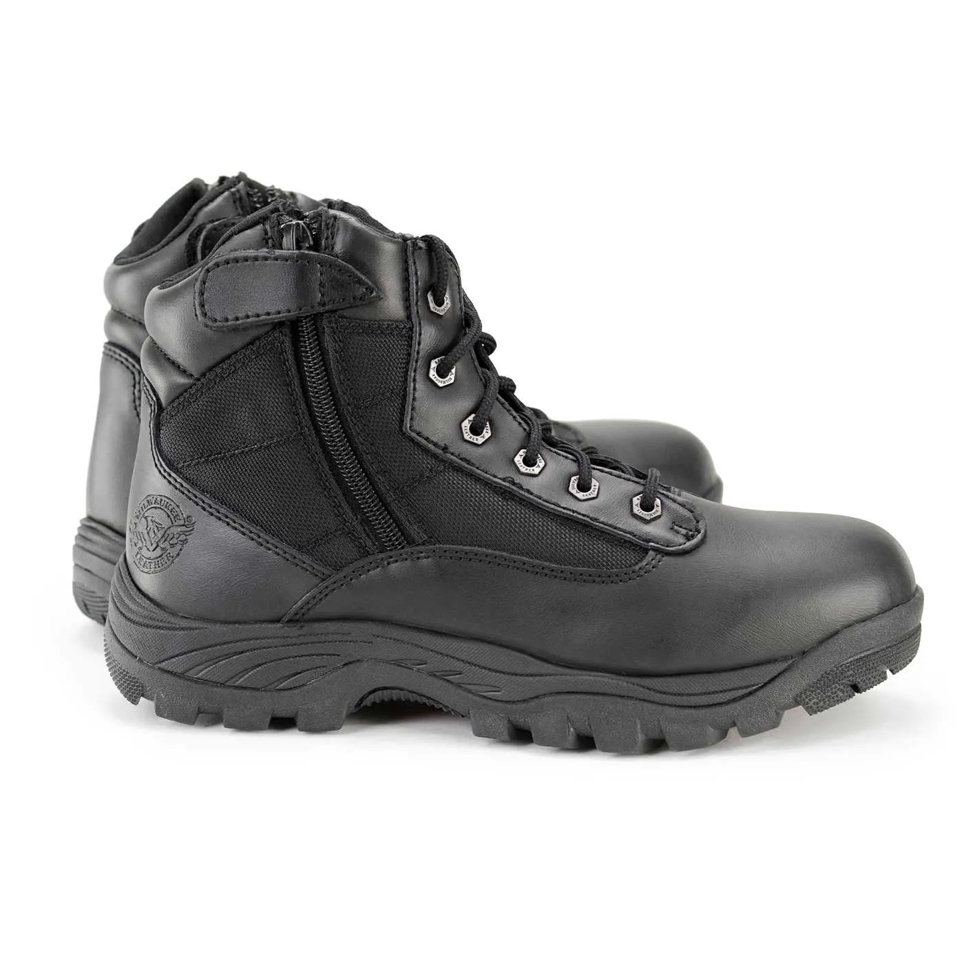 Milwaukee Leather Men's 6-inch Black Leather Swat Style-Tactical