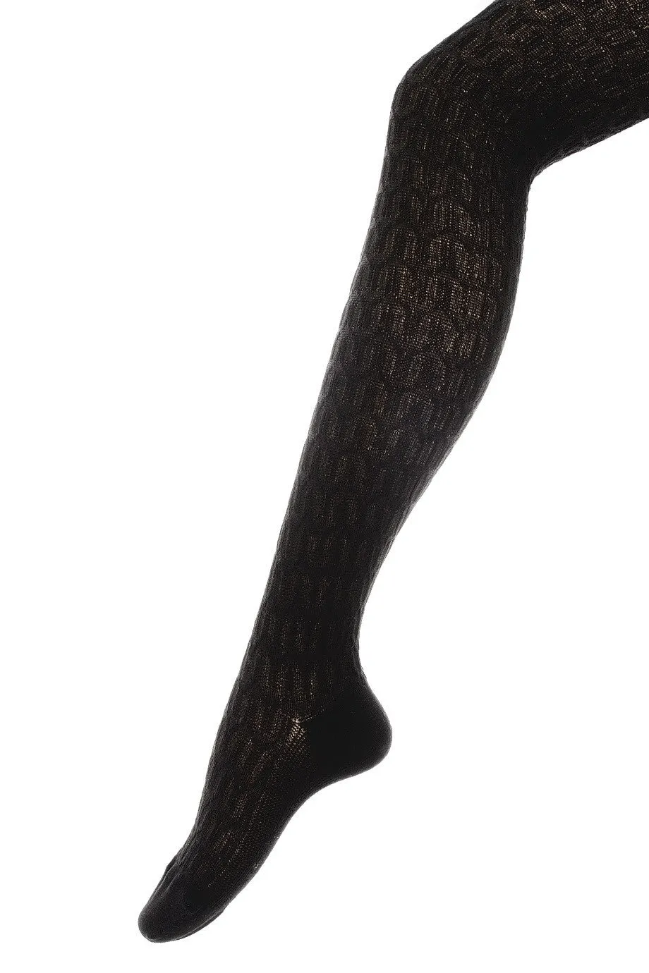 MISSONI RIBBED Striped Black Tights