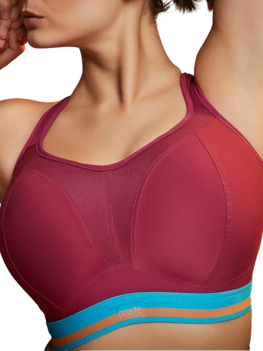 Non Wired Racerback Sports Bra - Cranberry