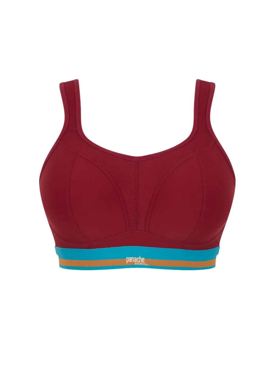 Non Wired Racerback Sports Bra - Cranberry