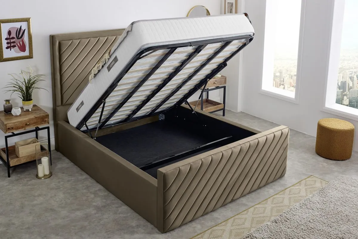 Oxford Upholstered Ottoman Bed