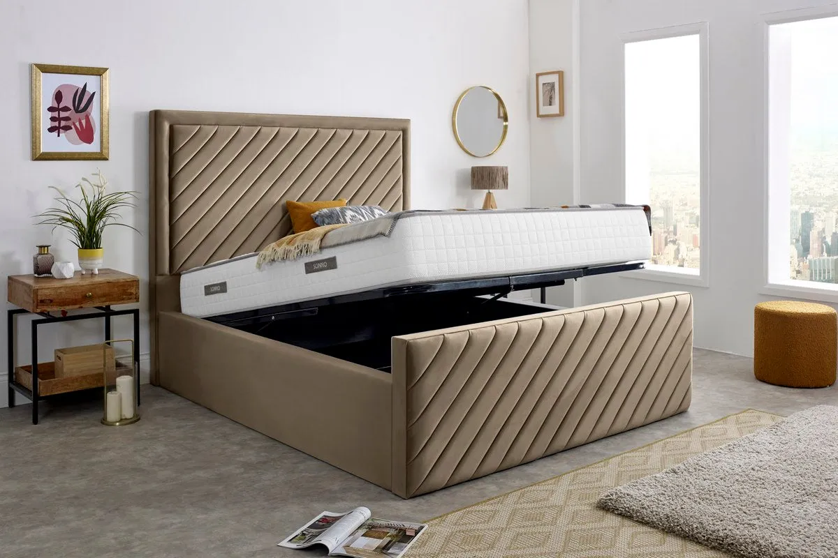 Oxford Upholstered Ottoman Bed