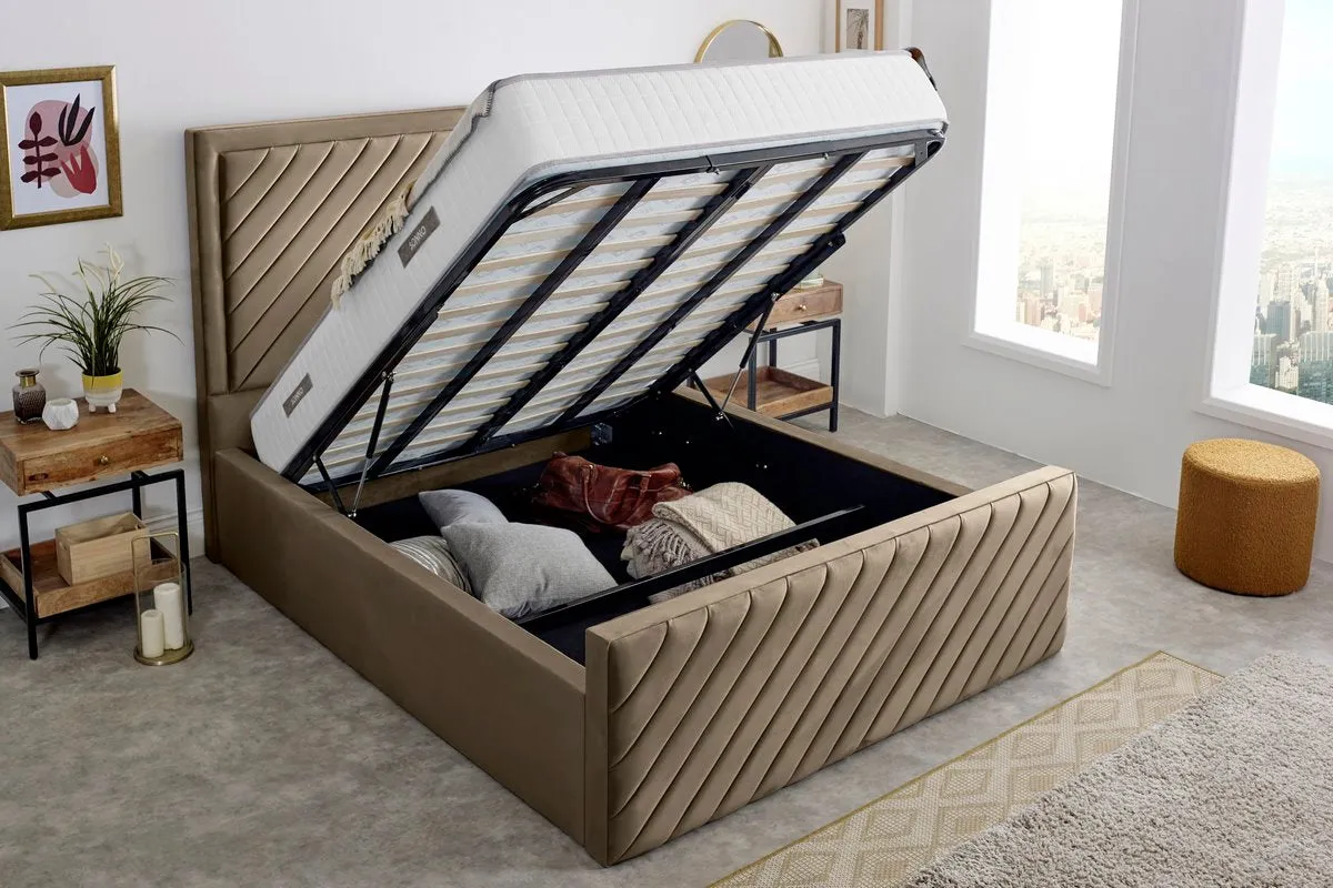 Oxford Upholstered Ottoman Bed