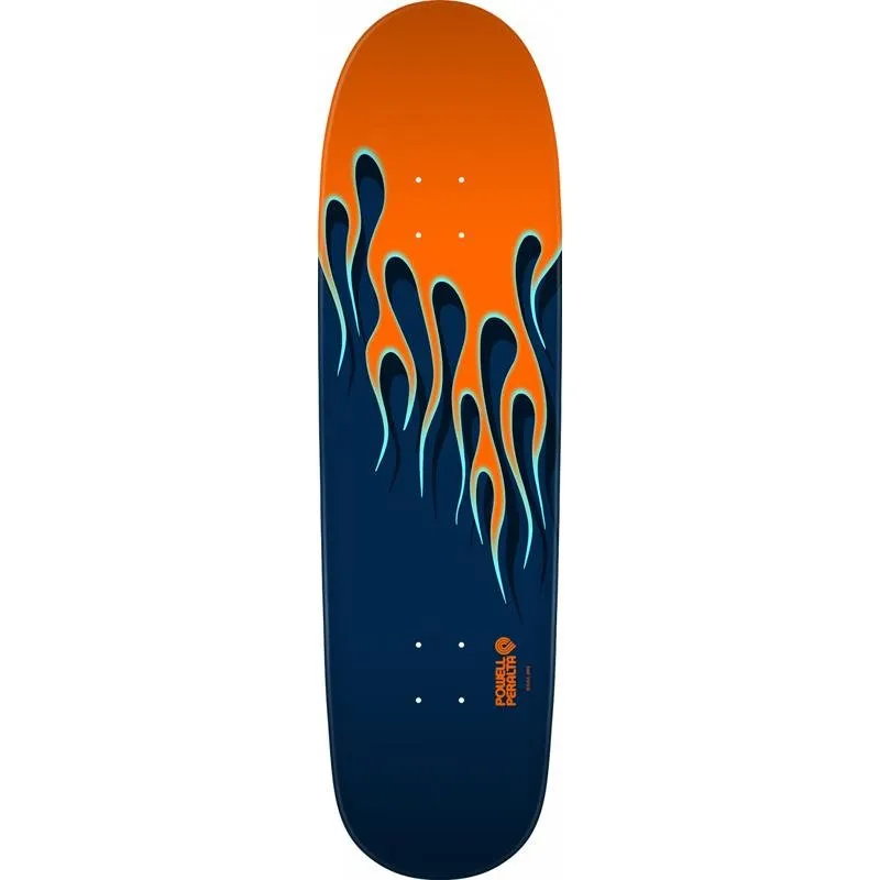 Powell Peralta 9.33” x 33.25" Nitro Hot Rod Flames Orange/Blue Skateboard Deck