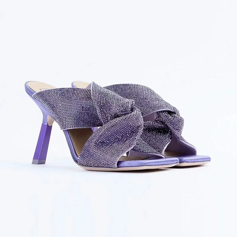 Pre Order:  Matte Plush Ultra High Heel Mule Sandals