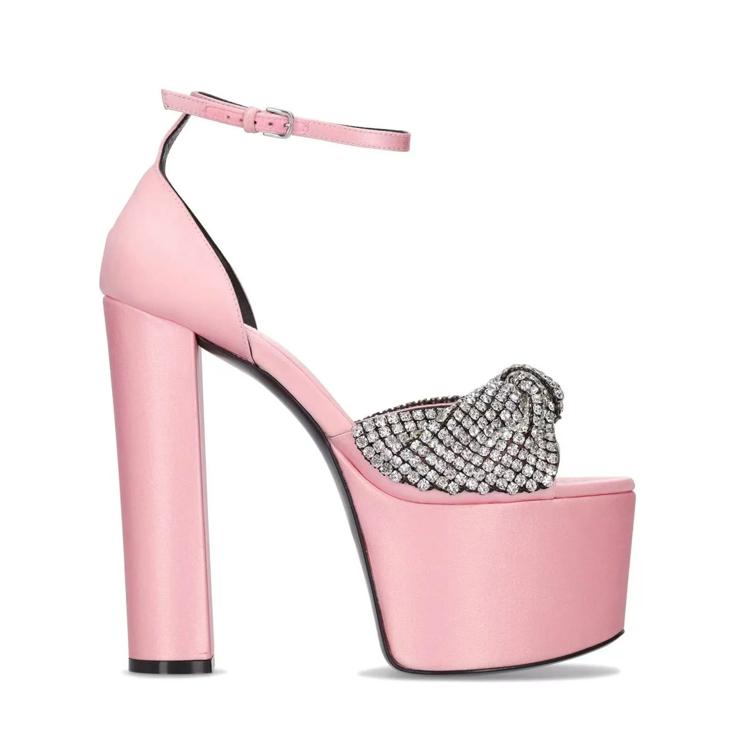 Pre Order:  Rhinestone Thick High Heels Sandals