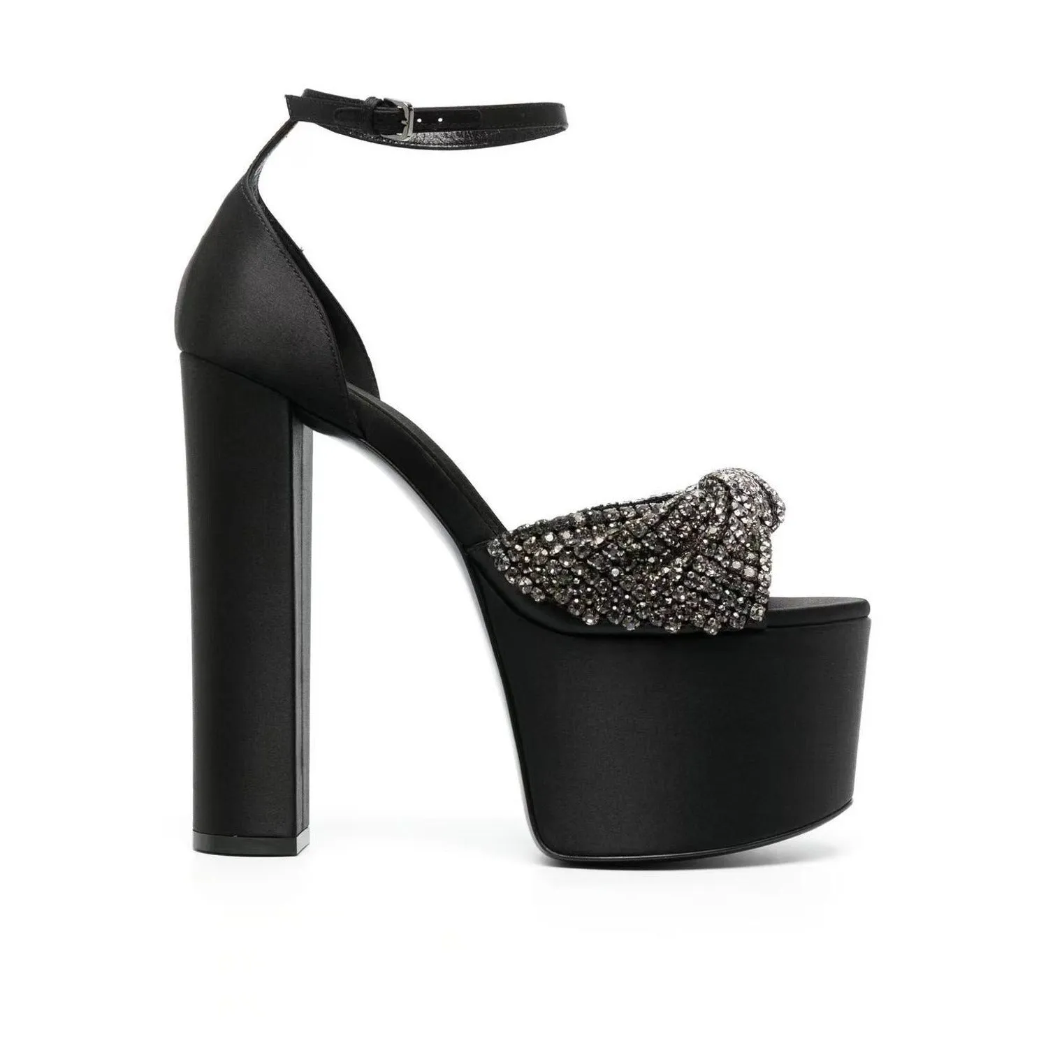 Pre Order:  Rhinestone Thick High Heels Sandals