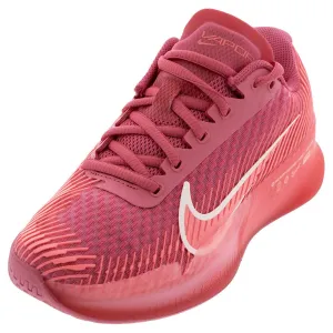 Womens Air Zoom Vapor 11 Tennis Shoes Aster Pink and White