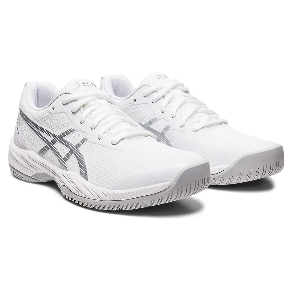 Women`s GEL-Game 9 Tennis Shoes White and Pure Silver